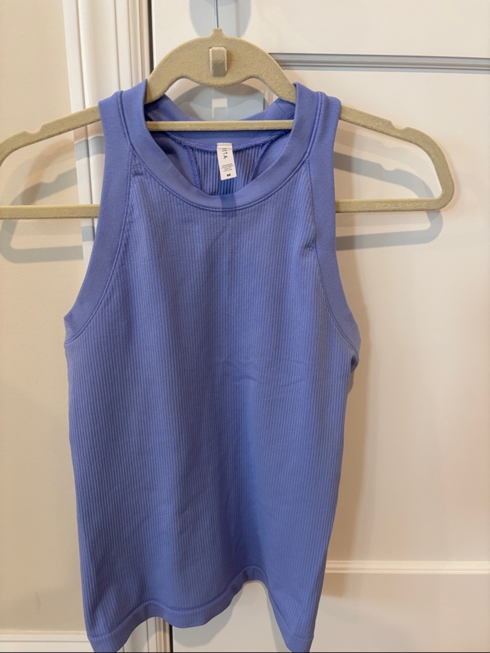 Renew Racerback tank. Athleta Ribbed High-Neck Tank - periwinkle